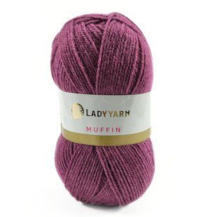 Пряжа Muffin/Мафін, бузковий AHB008, Lady Yarn