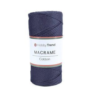 Пряжа Cotton Macrame/Котон Макраме, темно-синий 1001/260, Hobby Trend