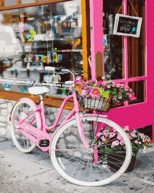 Картина за номерами "Велосипед на вулиці Парижа" BrushMe полотно на підрамнику 40x50см GX35694 в інтернет-магазині "Я - Picasso"