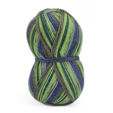 Пряжа Comfy/Комфі, синій-салатовий-сірий DO051, Lady Yarn