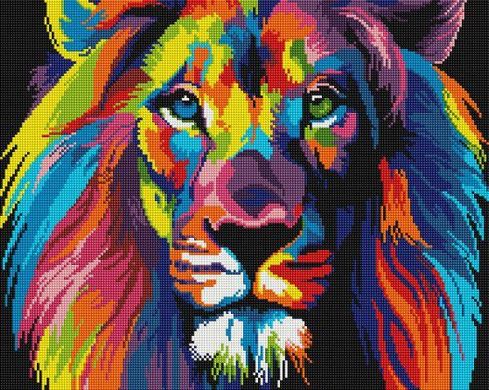 Алмазная мозаика - Радужный лев в интернет-магазине "Я - Picasso"