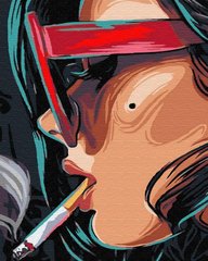 Картина за номерами "Дівчина з сигаретою" BrushMe полотно на підрамнику 40x50см GX29536 в інтернет-магазині "Я - Picasso"