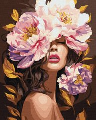 Картина по номерам "В аромате пионов с красками металлик" Идейка полотно на подрамнике 40x50см KHO8443 в интернет-магазине "Я - Picasso"