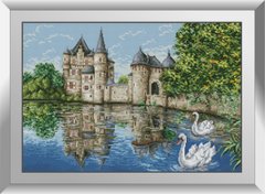 Алмазна мозаїка "Замок у озера (лебеді)" Dream Art в коробці 31107 в інтернет-магазині "Я - Picasso"