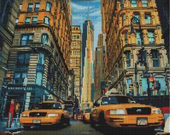 Алмазная мозаика - Такси Нью-Йорка 40x50 см в интернет-магазине "Я - Picasso"