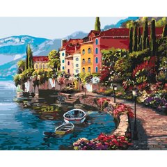 Картина за номерами "Ранок на березі озера 2" Ідейка полотно на підрамнику 40x50см КНО3503 в інтернет-магазині "Я - Picasso"
