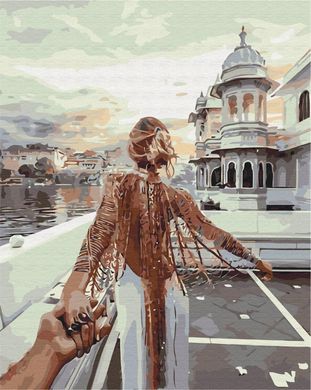 Картина за номерами "Йди за мной.Озеро Удайпур" BrushMe полотно на підрамнику 40x50см BS21872 в інтернет-магазині "Я - Picasso"