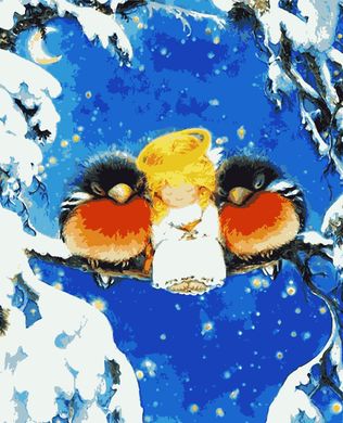 Картини за номерами "Різдвяне янголятко" Artissimo полотно на підрамнику 40x50 см PN7777 в інтернет-магазині "Я - Picasso"