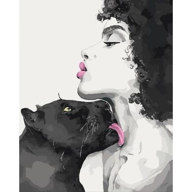 Картины по номерам - Поцелуй пантеры 40х50 в интернет-магазине "Я - Picasso"