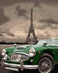 Картина за номерами "Зелене ретро на вулицях Парижа" BrushMe полотно на підрамнику 40x50см GX35041 в інтернет-магазині "Я - Picasso"