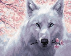 Картина за номерами "Вовк з квіткою" BrushMe полотно на підрамнику 40x50см GX29952 в інтернет-магазині "Я - Picasso"