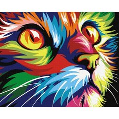 Картина по номерам - Красочный кот в интернет-магазине "Я - Picasso"