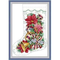 Різдвяний чобіток Габріель Набір для вишивання хрестиком з друкованою схемою на тканині Joy Sunday KB171 в интернет-магазине "Я - Picasso"
