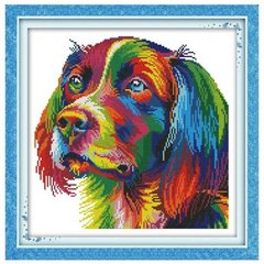 Райдужний собака Набір для вишивання хрестиком з друкованою схемою на тканині Joy Sunday DA124 в інтернет-магазині "Я - Picasso"