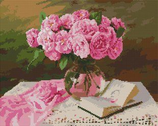 Алмазная мозаика "Садовые розы" BrushMe холст на подрамнике 40x50см DBS1025 в интернет-магазине "Я - Picasso"