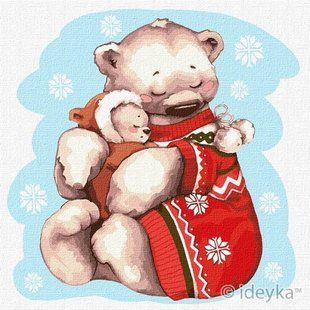 Картина за номерами "Теплі обійми &copy; Софія Нікуліна" Ідейка полотно на підрамнику 30x30см КНО4227 в інтернет-магазині "Я - Picasso"