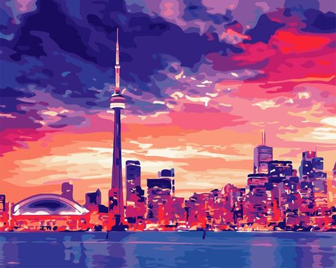 Картина по номерам - Ночной Торонто 40х50 в интернет-магазине "Я - Picasso"