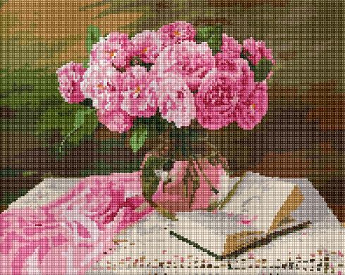 Алмазна мозаїка "Садові троянди" BrushMe полотно на підрамнику 40x50см DBS1025 в інтернет-магазині "Я - Picasso"
