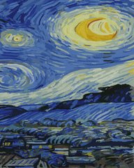 Картина за номерами "Зоряна ніч. Ван Гог. триптих 3" BrushMe полотно на підрамнику 40х50см GX4722 в інтернет-магазині "Я - Picasso"