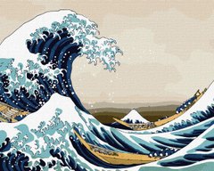 Картина по номерам - Большая волна в Канагаве ©Кацусика Хокусай 40x50см в интернет-магазине "Я - Picasso"