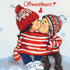 Картина за номерами "Sweetheart 2" Ідейка полотно на підрамнику 30x30см КНО2334 в інтернет-магазині "Я - Picasso"