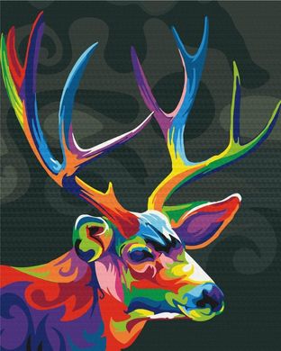 Картина за номерами "Барвистий олень" BrushMe полотно на підрамнику 40x50см BS28785 в інтернет-магазині "Я - Picasso"