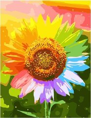 Картина за номерами "Райдужний соняшник" BrushMe полотно на підрамнику 40x50см G225 в інтернет-магазині "Я - Picasso"