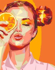 Набор акриловая живопись по номерам - Orange Girl 35х45 в интернет-магазине "Я - Picasso"