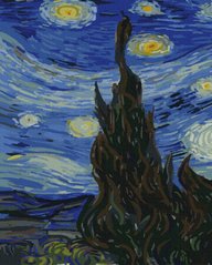 Картина за номерами "Зоряна ніч. Ван Гог. триптих 1 " BrushMe полотно на підрамнику 40х50см GX4720 в інтернет-магазині "Я - Picasso"