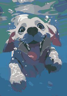 Картина по номерам "Litlle dog" Riviera Blanca 28x40 см RB-1014 в інтернет-магазині "Я - Picasso"