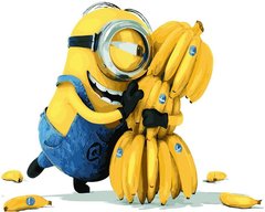 Картина за номерами "Міньйон Банана" BrushMe полотно на підрамнику 40x50см GX21626 в інтернет-магазині "Я - Picasso"