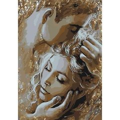 Картина за номерами "Золоті обійми" Ідейка полотно на підрамнику 35x50см КНО4563 в інтернет-магазині "Я - Picasso"