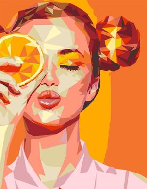 Картина за номерами "Orange Girl" Роса в подарунковій коробці 35х45см N00013201 в інтернет-магазині "Я - Picasso"