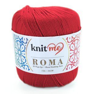 Пряжа Roma/Рома, красный KR1143, Knit Me