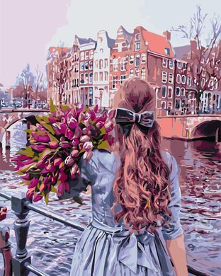 Картина за номерами "Прогулянка по Амстердаму" ArtStory подарункова упаковка 40x50см AS0691 в інтернет-магазині "Я - Picasso"
