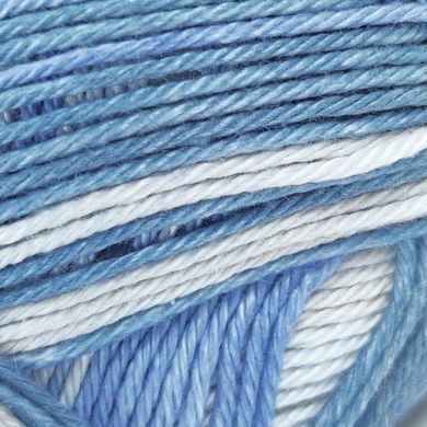 Пряжа Cotton Queen Multi Jacquard/Коттон Квин мульти жакард, нежно голубой-голубой мультиколор 10489, Performance