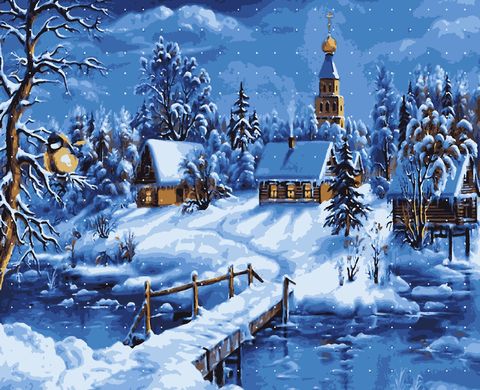 Картини за номерами "Зима" Artissimo полотно на підрамнику 50x60 см PNХ2756 в інтернет-магазині "Я - Picasso"