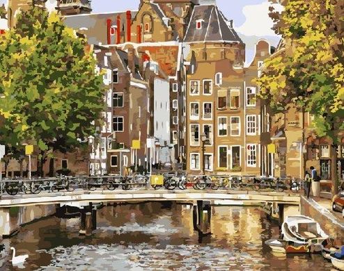 Картина за номерами "Старий Амстердам" BrushMe полотно на підрамнику 40x50см GX21691 в інтернет-магазині "Я - Picasso"