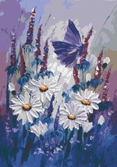 Картина по номерам "Метелик в квітах" полотно на підрамнику 40x28 см RB-0759 в інтернет-магазині "Я - Picasso"