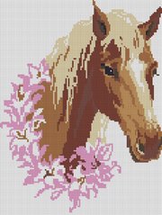 Алмазна мозаїка "Кінь в квітах" BrushMe 40 * 30см EF021 в інтернет-магазині "Я - Picasso"