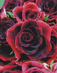 Алмазная мозаика - Алые розы 40x50 см в интернет-магазине "Я - Picasso"