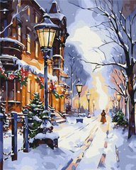 Картина по номерам "Свет фонарей зимой" BrushMe холст на подрамнике 40x50см BS53849 в интернет-магазине "Я - Picasso"