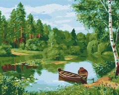 Картина по номерам "Лесное озеро" BrushMe холст на подрамнике 40x50см BS51967 в интернет-магазине "Я - Picasso"