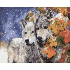 Картина за номерами "Пара вовків" Ідейка полотно на підрамнику 40x50см КНО2434 в інтернет-магазині "Я - Picasso"