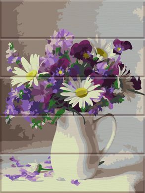 Картина за номерами на дереві "Квіти в глечику" ArtStory подарункова упаковка 30x40см ASW082 в інтернет-магазині "Я - Picasso"
