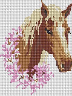 Алмазная мозаика - Конь в цветах 40*30 см в интернет-магазине "Я - Picasso"