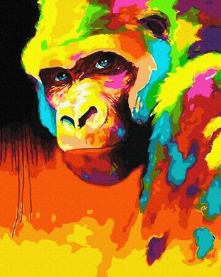 Картина по номерам - Орангутанг в красках 40х50 в интернет-магазине "Я - Picasso"