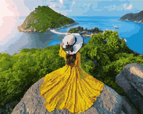 Алмазная картина-раскраска "Девушка-солнце" BrushMe подарочная упаковка 40x50 cм GZS1206 в интернет-магазине "Я - Picasso"