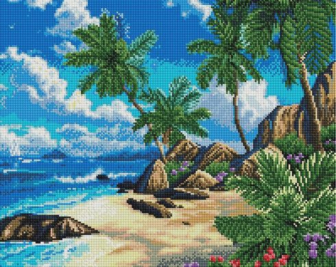 Алмазна мозаїка "Райське узбережжі" BrushMe 40x50см GF3460 в інтернет-магазині "Я - Picasso"