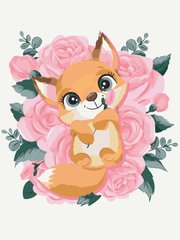 Картина за номерами "Лисичка в квітах" BrushMe полотно на підрамнику 30х40см KBS0001 в інтернет-магазині "Я - Picasso"